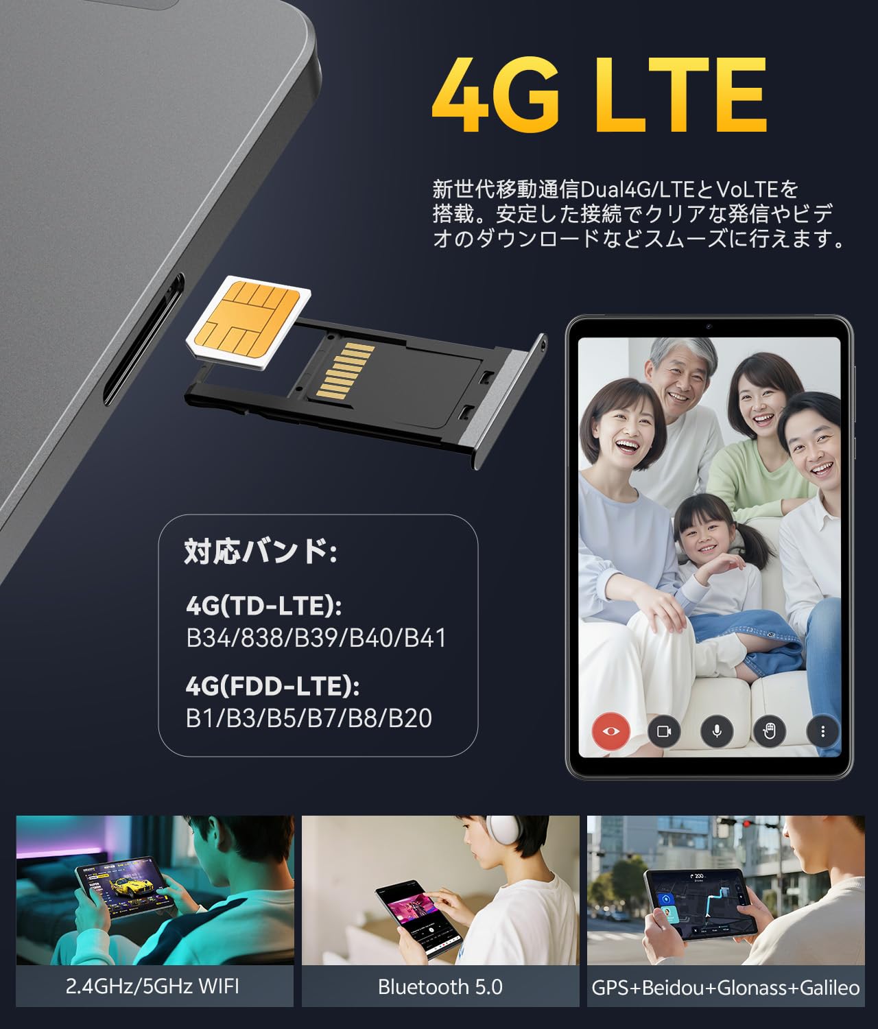 Amazon.co.jp: 【無料専用ケース】Android15 タブレット8インチ sim